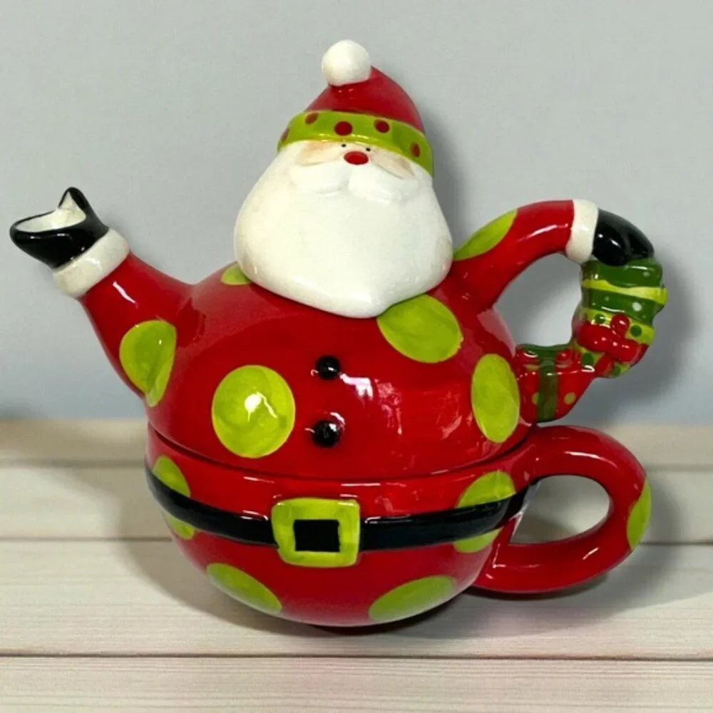 Crackle Barrel vintage santa